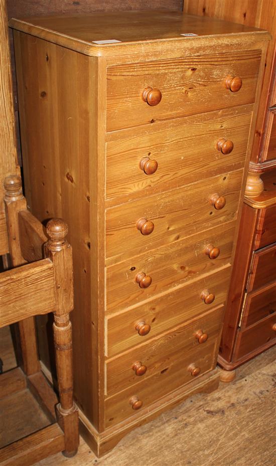 Pine 7 drawer chest